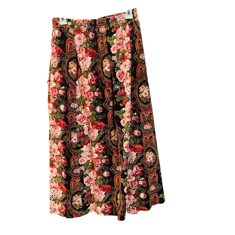 Bechamel Vintage Floral A-Line Skirt 100% Cotton